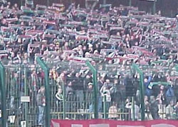 Legia Warsaw fans putting on a show