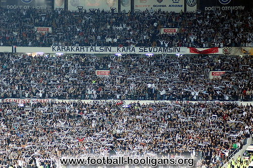 Besiktas Carsi with there scarves aloft